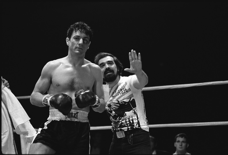 A young and energetic Martin Scorsese directs Robert DiNiro in Raging Bull. Photo credit: United International Pictures